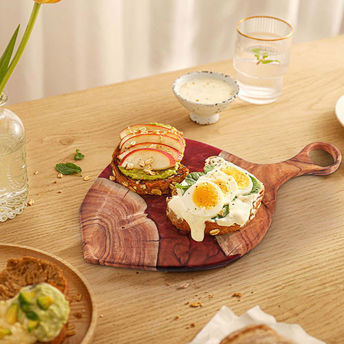 wooden chopping board food photography